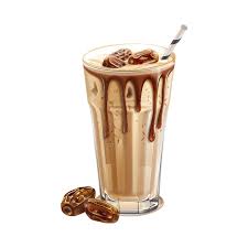 Rich Date Milkshake with Chocolate Drizzle