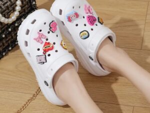 White Clogs With Charms Cute Clogs For Women